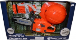Dětská motorová pila HUSQVARNA + dětské rukavice a helma