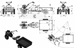 Malotraktor VARI IV GLOBAL a vozík VARI ANV 400 (motor VARI XP 200)