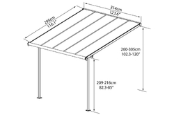 Hliníková pergola PALRAM SIERRA 3000 ANTRACIT