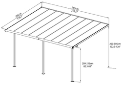 Hliníková pergola PALRAM SIERRA 5400 ANTRACIT