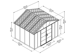 Zahradní domek PALRAM YUKON 11x9 Antracit