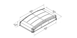 Zastřešení bazénu PALRAM MAJORCA (8 x 4 metry)