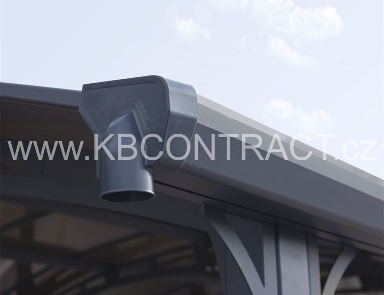 Hliníkový přístřešek na auto s obloukovou střechou PALRAM ARCADIA 8500