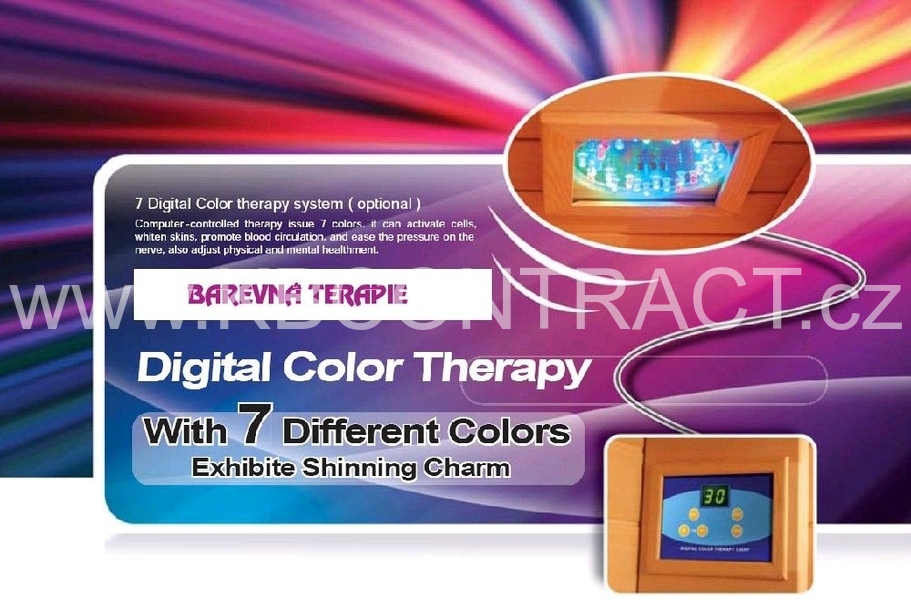 Infrasauna HEALTHLAND DeLuxe 2200 Carbon BT (barevná terapie)